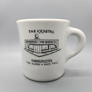 The Krystal Hamburgers Diner Coffee Mug Take Along a Sack Full 5oz Shenango USA